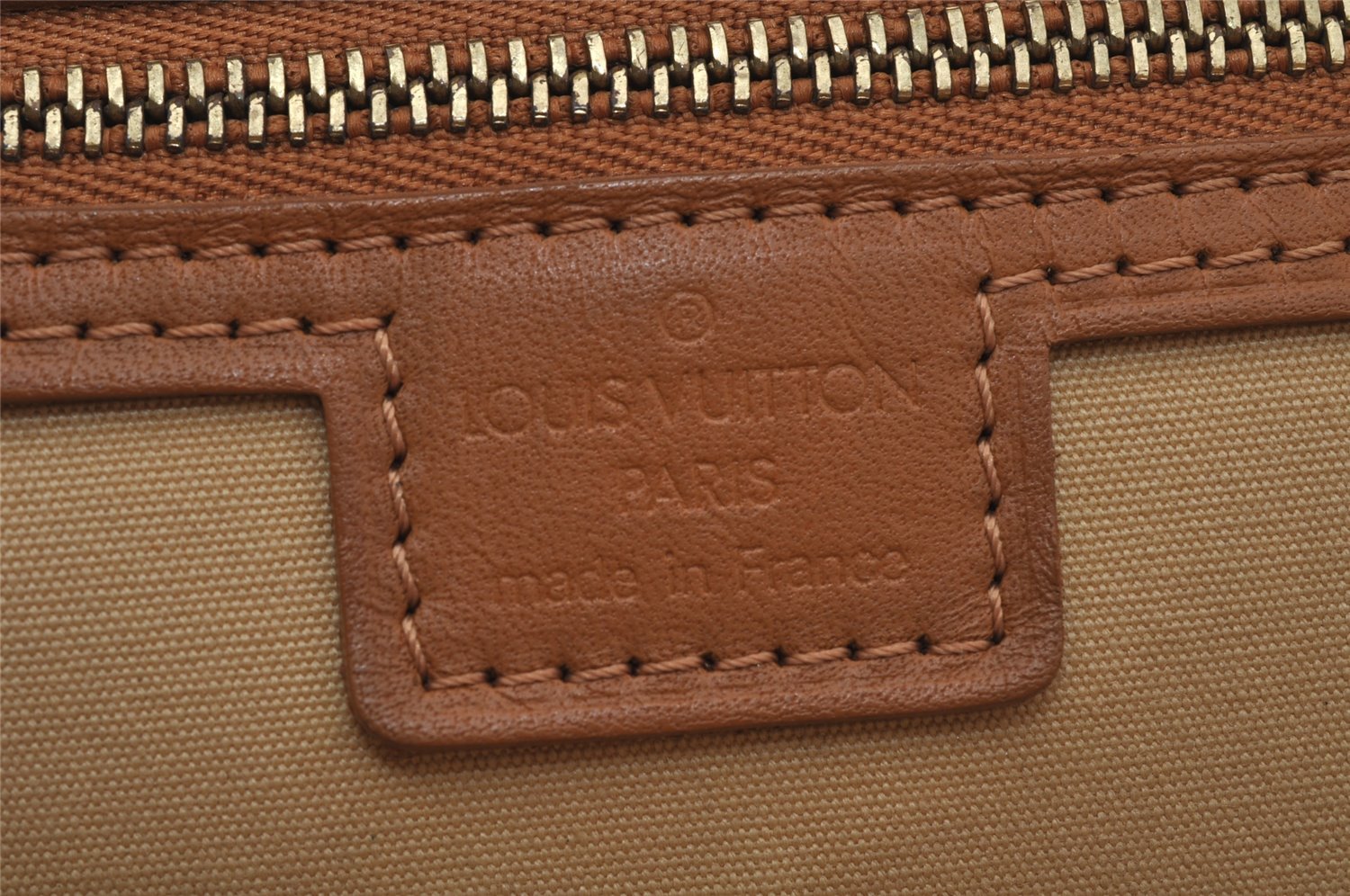 Auth Louis Vuitton Monogram Mini Josephine GM Hand Bag Beige M92413 LV 0589J