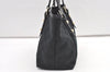 Authentic GUCCI Sherry Line Hand Tote Bag GG Canvas Leather 139261 Navy 0589K