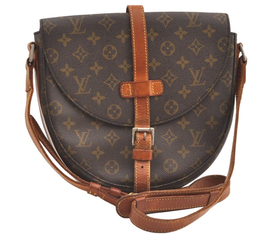 Authentic Louis Vuitton Monogram Chantilly GM Shoulder Cross Bag Old Model 0591K