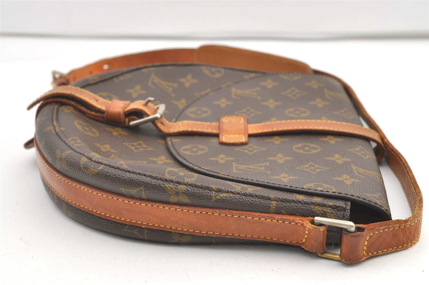 Authentic Louis Vuitton Monogram Chantilly GM Shoulder Cross Bag Old Model 0591K