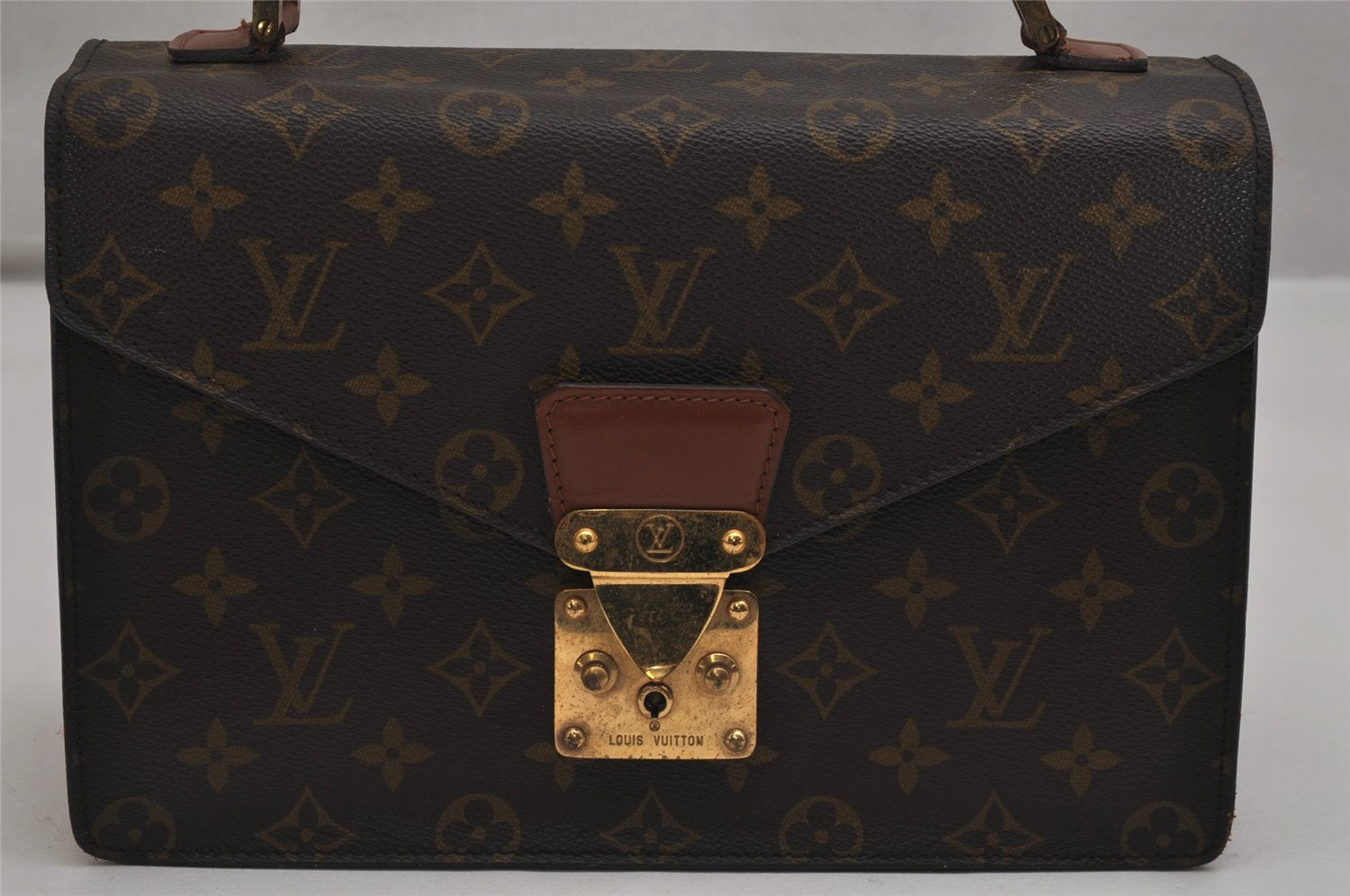 Authentic Louis Vuitton Monogram Concorde Hand Bag Purse M51190 LV 0594K