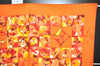 Authentic Louis Vuitton Scarf Silk "Carre Au fil du temps" Orange LV 0595K