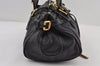 Authentic Chloe Vintage Paddington Leather Shoulder Hand Bag Black 0596J