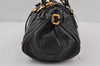 Authentic Chloe Vintage Paddington Leather Shoulder Hand Bag Black 0596J