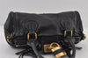 Authentic Chloe Vintage Paddington Leather Shoulder Hand Bag Black 0596J