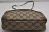 Authentic GUCCI Shoulder Cross Body Bag Purse GG PVC Leather Brown Junk 0596K