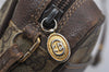 Authentic GUCCI Shoulder Cross Body Bag Purse GG PVC Leather Brown Junk 0596K