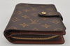 Authentic Louis Vuitton Monogram Porte Papier Zip Bifold Wallet M61207 LV 0598K