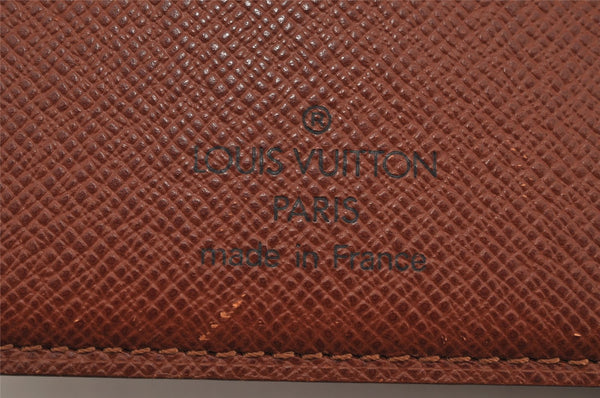 Authentic Louis Vuitton Monogram Porte Papier Zip Bifold Wallet M61207 LV 0598K