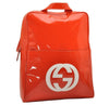 Authentic GUCCI Vintage Backpack GG Enamel Orange Junk 0599J