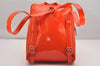 Authentic GUCCI Vintage Backpack GG Enamel Orange Junk 0599J