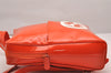 Authentic GUCCI Vintage Backpack GG Enamel Orange Junk 0599J