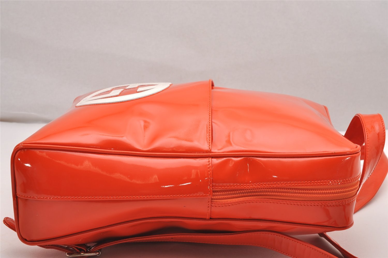 Authentic GUCCI Vintage Backpack GG Enamel Orange Junk 0599J