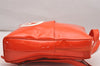 Authentic GUCCI Vintage Backpack GG Enamel Orange Junk 0599J