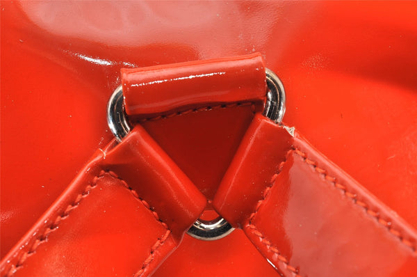 Authentic GUCCI Vintage Backpack GG Enamel Orange Junk 0599J