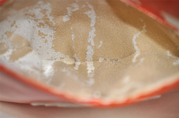 Authentic GUCCI Vintage Backpack GG Enamel Orange Junk 0599J