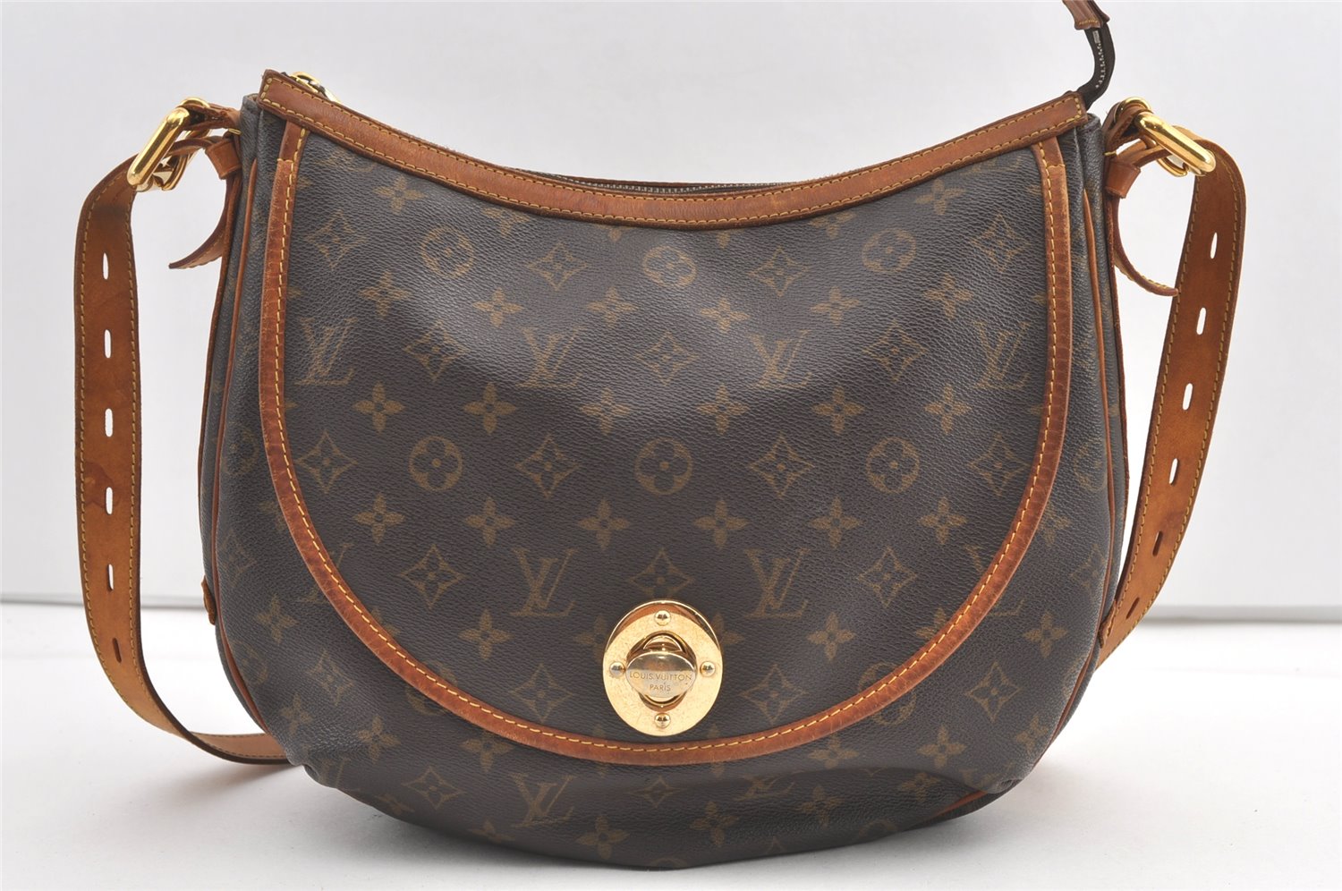 Authentic Louis Vuitton Monogram Tulum GM Shoulder Cross Bag M40075 LV 0600K