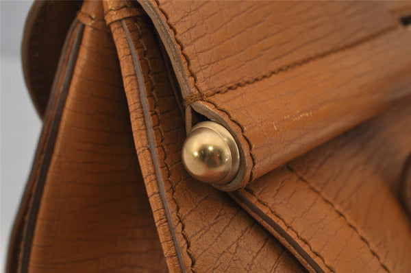 Authentic GUCCI Bamboo Shoulder Hand Bag Leather 114993 Brown 0601J