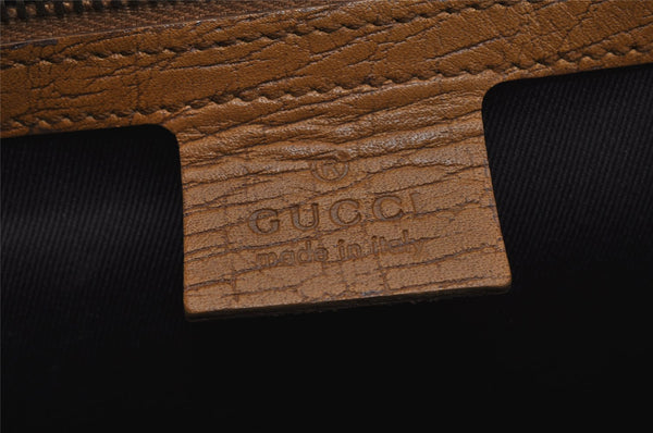 Authentic GUCCI Bamboo Shoulder Hand Bag Leather 114993 Brown 0601J