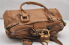 Authentic Chloe Vintage Paddington Leather Shoulder Hand Bag Brown 0603J