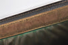Authentic GUCCI Web Sherry Line Clutch Hand Bag GG PVC Leather Brown Junk 0603K