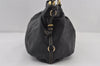 Authentic MIU MIU Vintage Leather Shoulder Hand Tote Bag Black 0604J