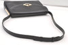 Authentic GUCCI Vintage Shoulder Hand Bag Purse Leather Black 0604K