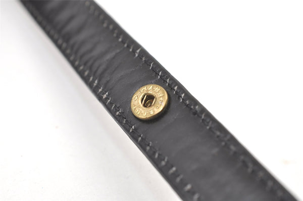 Authentic GUCCI Vintage Shoulder Hand Bag Purse Leather Black 0604K