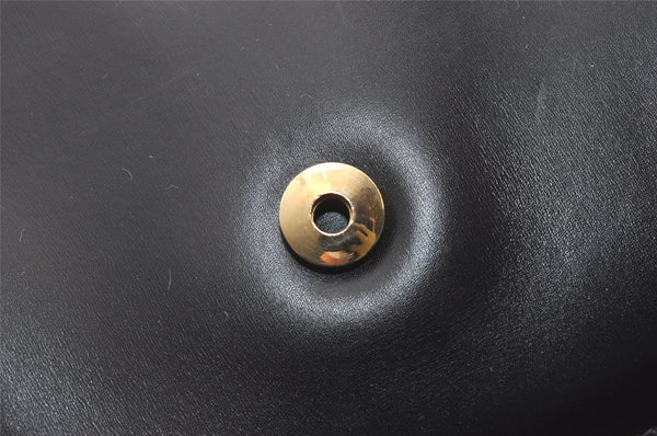 Authentic GUCCI Vintage Shoulder Hand Bag Purse Leather Black 0604K