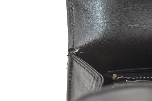 Authentic GUCCI Vintage Shoulder Hand Bag Purse Leather Black 0604K