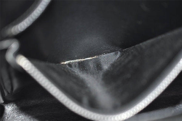 Authentic GUCCI Vintage Shoulder Hand Bag Purse Leather Black 0604K