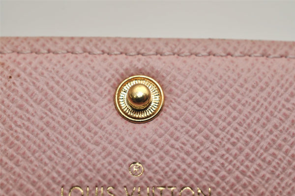 Auth Louis Vuitton Damier Rose Ballerine Multicles 6 Key Case Holder Pink 0606K