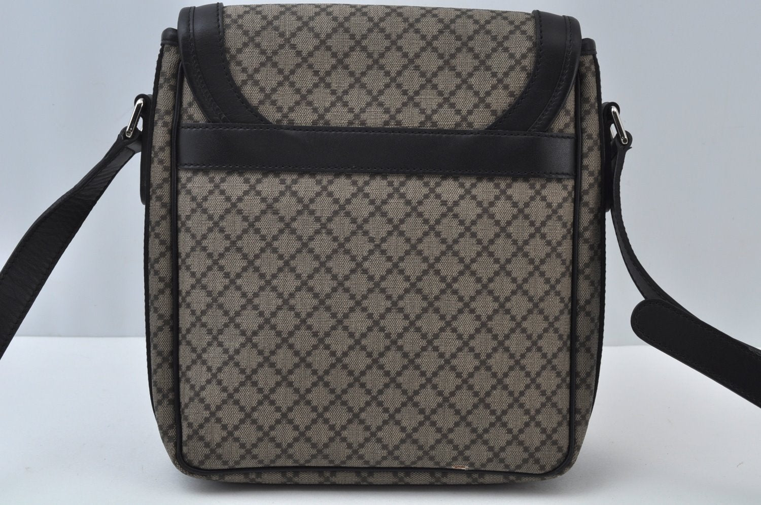 Authentic GUCCI Diamante Shoulder Cross Body Bag PVC Leather 295679 Brown 0607I