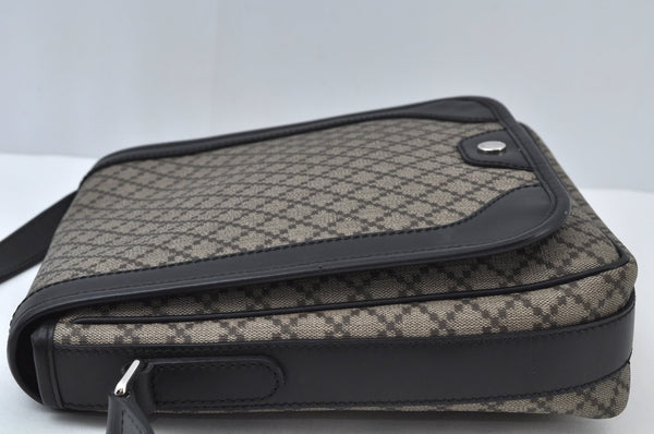 Authentic GUCCI Diamante Shoulder Cross Body Bag PVC Leather 295679 Brown 0607I