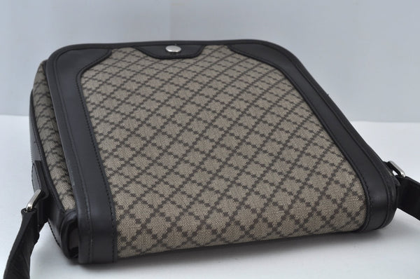 Authentic GUCCI Diamante Shoulder Cross Body Bag PVC Leather 295679 Brown 0607I