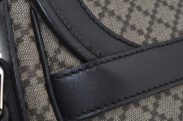 Authentic GUCCI Diamante Shoulder Cross Body Bag PVC Leather 295679 Brown 0607I