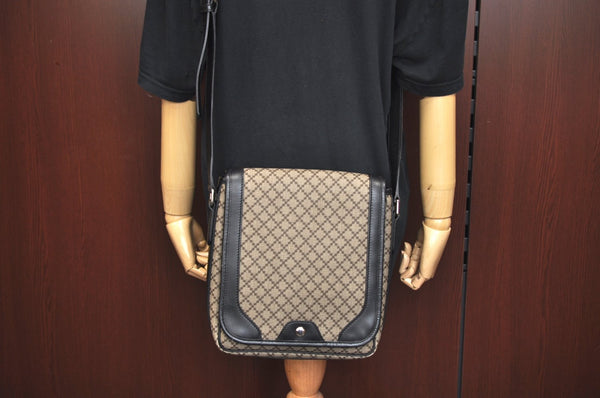 Authentic GUCCI Diamante Shoulder Cross Body Bag PVC Leather 295679 Brown 0607I