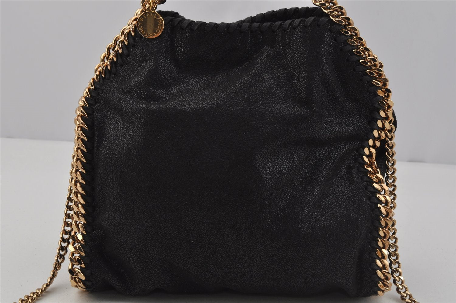 Authentic Stella McCartney Falabella Mini Shoulder Hand Bag Leather Black 0607J