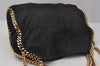 Authentic Stella McCartney Falabella Mini Shoulder Hand Bag Leather Black 0607J