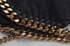 Authentic Stella McCartney Falabella Mini Shoulder Hand Bag Leather Black 0607J