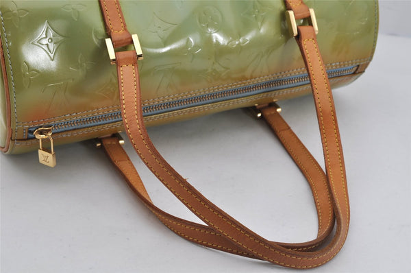 Authentic Louis Vuitton Vernis Bedford Hand Bag Light Green M91007 LV 0607K