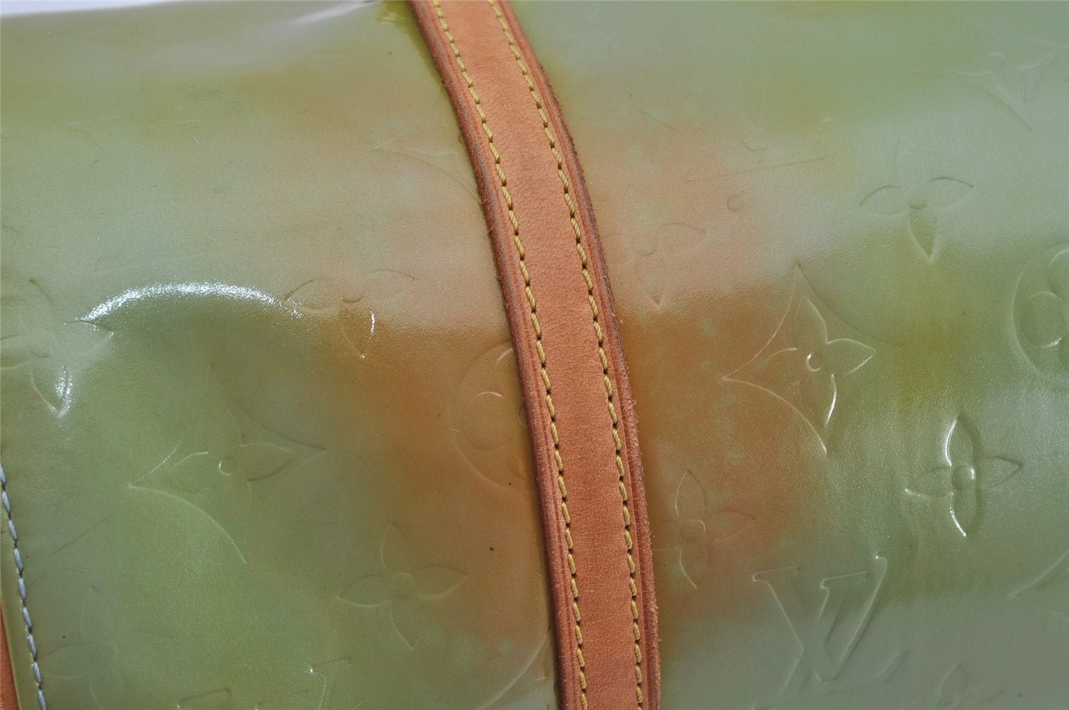 Authentic Louis Vuitton Vernis Bedford Hand Bag Light Green M91007 LV 0607K