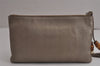 Authentic GUCCI Bamboo Tassel Clutch Hand Bag Purse Leather 376854 Gold 0610K