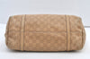 Authentic GUCCI Guccissima Shoulder Tote Bag GG Leather 197953 Beige 0611K