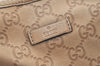 Authentic GUCCI Guccissima Shoulder Tote Bag GG Leather 197953 Beige 0611K