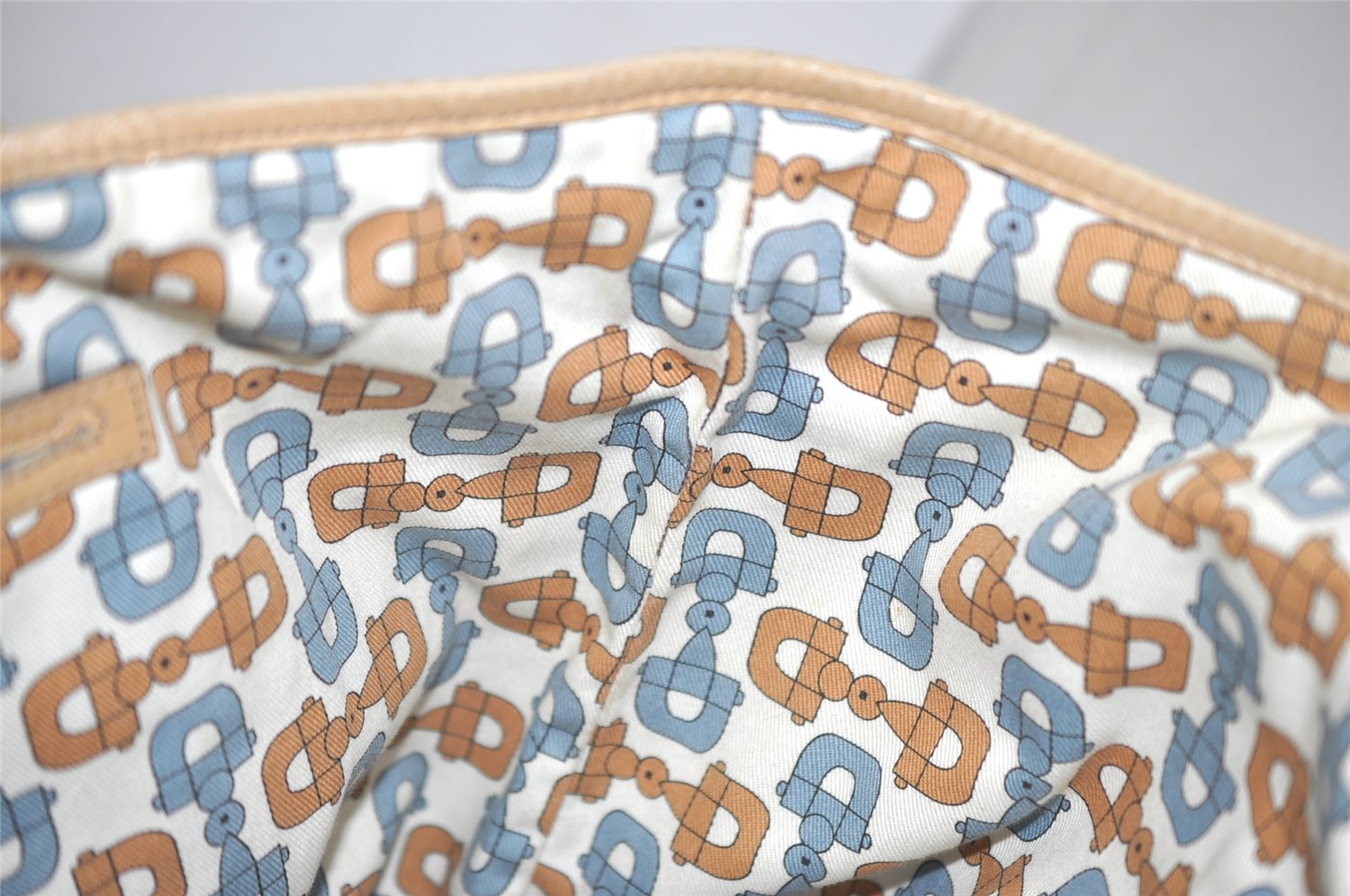 Authentic GUCCI Guccissima Shoulder Tote Bag GG Leather 197953 Beige 0611K