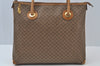 Authentic GUCCI Micro GG Vintage PVC Leather Tote Hand Bag Brown 0612I