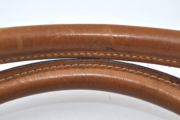 Authentic GUCCI Micro GG Vintage PVC Leather Tote Hand Bag Brown 0612I