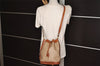 Authentic CELINE Macadam Blason Shoulder Drawstring Bag PVC Leather Beige 0613K