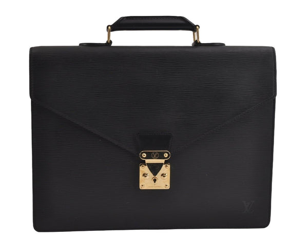 Authentic Louis Vuitton Epi Serviette Conseiller Briefcase Black M54422 LV 0614J